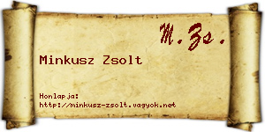 Minkusz Zsolt névjegykártya
